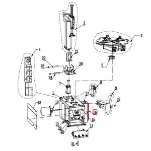 Упор резиновый прямоугольный V426, V426R (MM26001063209)